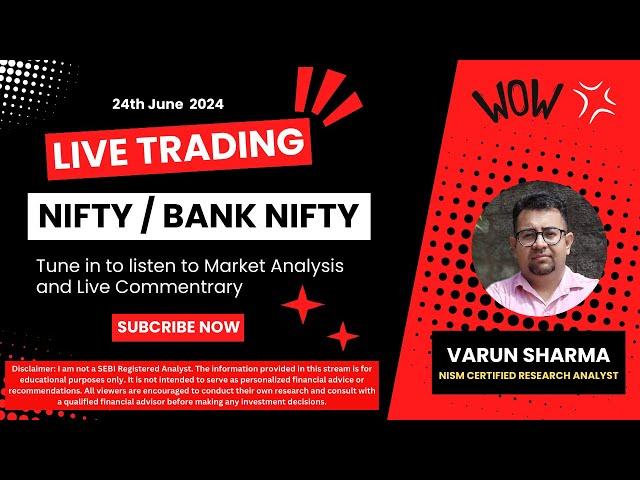 24 June 2024 | Live Trading | Nifty / Bank Nifty #livetrading #nifty50 #banknifty