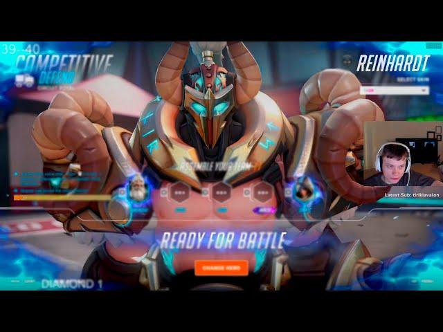 LHCLOUDY - 34 ELIMS - REINHARD GAMEPLAY - OVERWATCH 2 SEASON 14