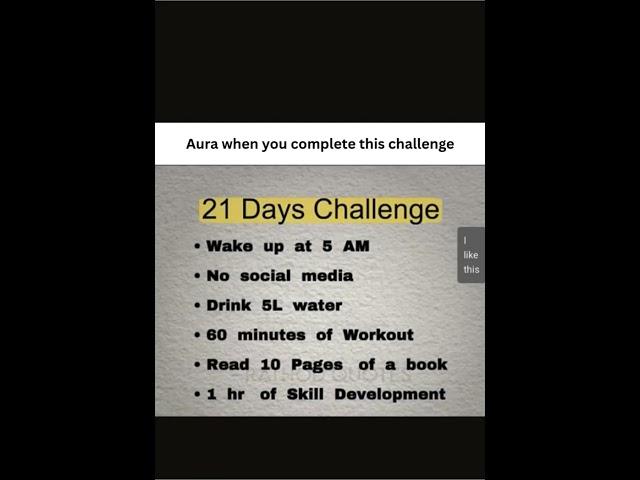 Aura when you complete this challenge #motivation #quotes #dailyinspiration #shorts #discipline