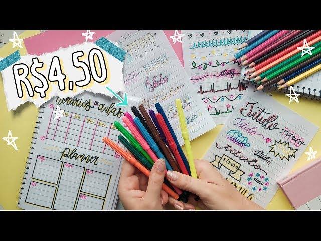 COMO TER UM CADERNO LINDO USANDO MATERIAIS BARATOS! - PLANNER, TÍTULOS E DIVISÓRIAS