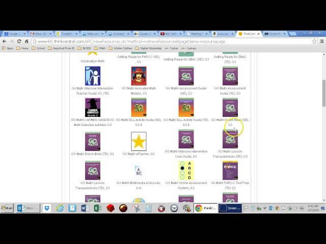 Go Math Think Central - introduction (for staff)