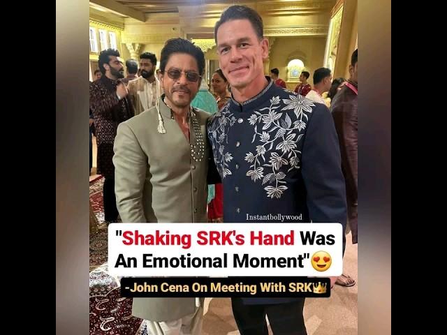 Shaking SRK''s Hand was An Emotional Moment ''  john cena on Meeting with SRK  It was fantastic''.