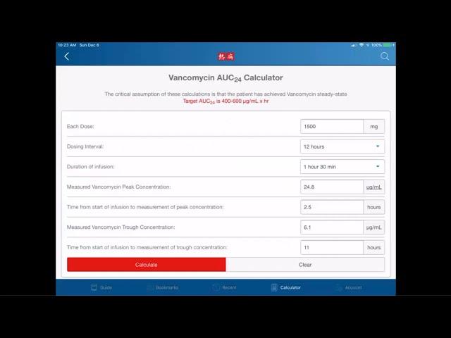 Therapeutic Vancomycin Monitoring Using AUC