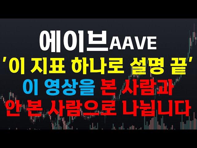 [크립토장인] 에이브 '이 지표 하나로 설명 끝' 이 영상을 본 사람과 안 본 사람으로 나뉩니다 #에이브코인 #에이브코인전망 #에이브