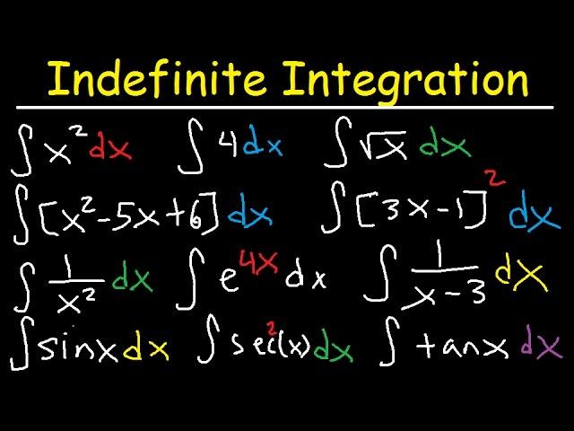 Indefinite Integral - Basic Integration Rules, Problems, Formulas, Trig Functions, Calculus