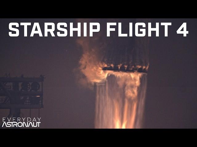 Starship Flight 4 // 4k Slow Mo & Clean Audio