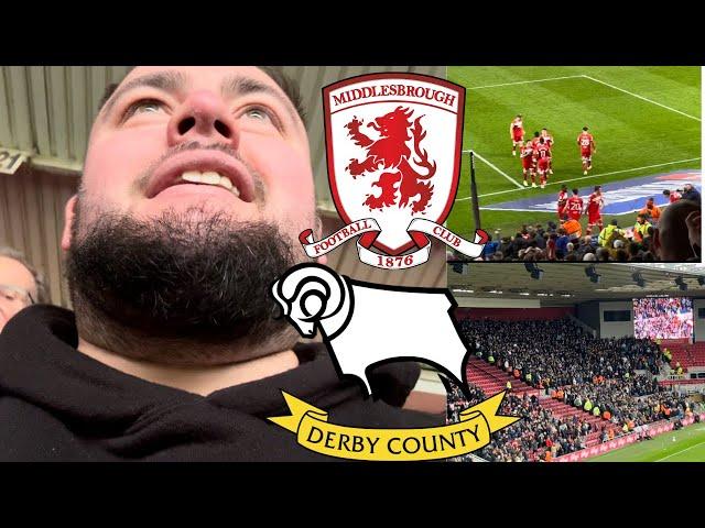 AZAZ SCREAMER SINKS DERBY!! *LIMBS* | MIDDLESBROUGH F.C. 1-0 DERBY COUNTY *VLOG*