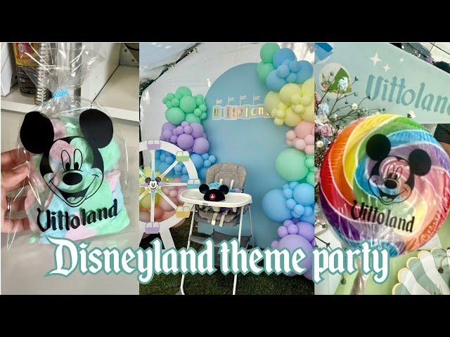 DISNEYLAND THEME PARTY PREP AND DECOR DIY  | Vitto's First Birthday Party! | PARTY PREP WITH ME