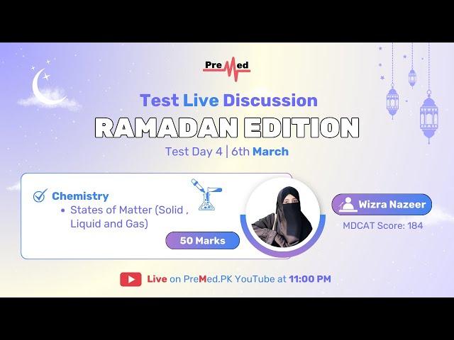 Free Ramadan Test Series | Day 4 - Chemistry: States of matter | 6th March 2025