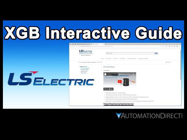 LS Electric XGB PLC overview and Interactive Guide - from AutomationDirect