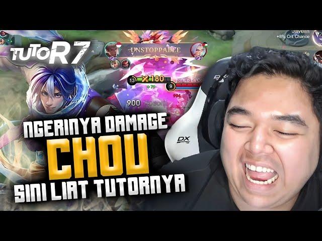 #TUTOR7 CHOU DENGAN TENDANGAN PELUNAK LAWAN!! SEKALI TENDANG LANGSUNG LENYAP! OLD PATCH #R7 #MLBB