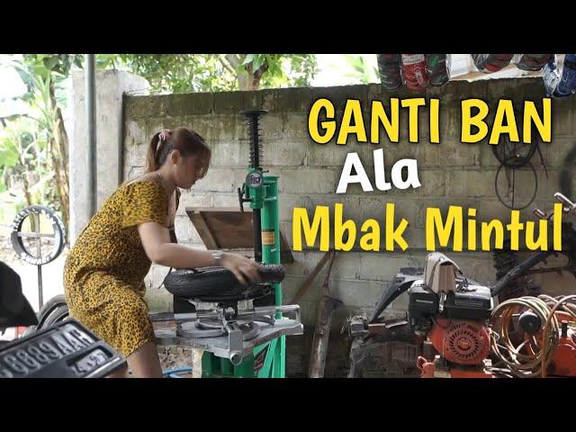 MINTUL jadi tukang ban...! || WOKO CHANNEL - BCT Tire changer