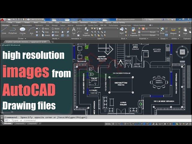 Best way to get high resolution images from AutoCAD drawing files