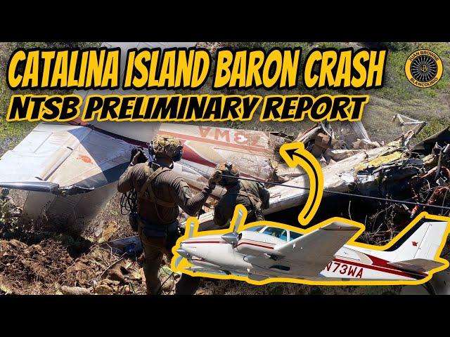 NTSB Prelim Catalina Baron Crash 5 Fatalities