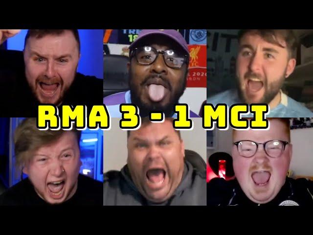 BEST COMPILATION | REAL MADRID VS MAN CITY 3-1 | PART 1 | LIVE REACTIONS | REACCIÓN | FANS CHANNEL