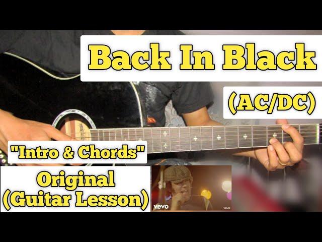 Back In Black - AC/DC | Guitar Lesson | Intro & Chords | (With Tabs)