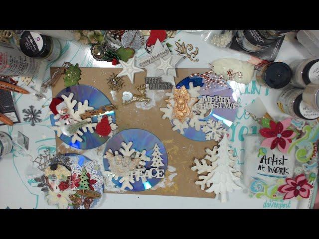 #CDornaments #finnabairproducts Part 2 Finnabair CD Ornaments~Christmas Ornaments Rated (18+)