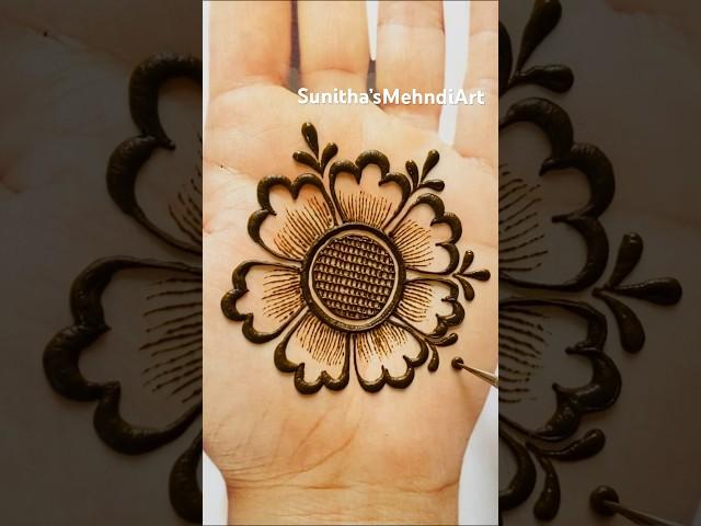 Beautiful Simple Flower Mehndi Design  #mehndi #youtubeshorts #viral #shortvideo #hennadesign