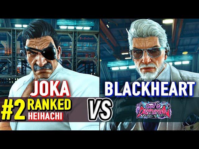 T8  JOKA (#2 Ranked Heihachi) vs BLACKHEART (Victor)  Tekken 8 High Level Gameplay