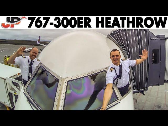 Piloting BOEING 767-300 out of London Heathrow | Cockpit Views