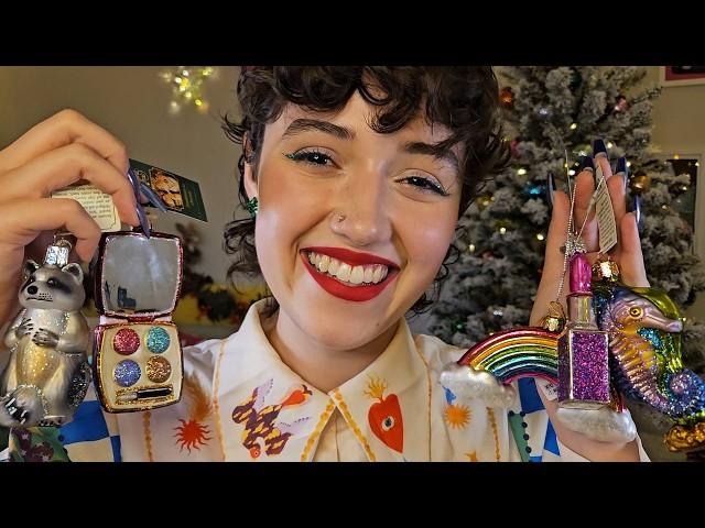 ASMR  Helping You Shop for Christmas Ornaments (whispered mall rp, glass tapping & scratching)