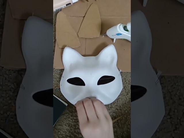 making my theriotype mask! (Sunglow marble fox) #therian #therianpride #therianthropy #therianmask