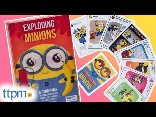 EXPLODING MINIONS! Card Game from Exploding Kittens Instructions + Review!