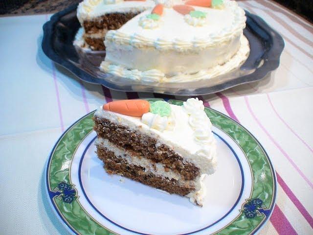 Receta Carrot Cake (Tarta de Zanahoria con crema de queso) - Recetas de cocina. Loli Domínguez