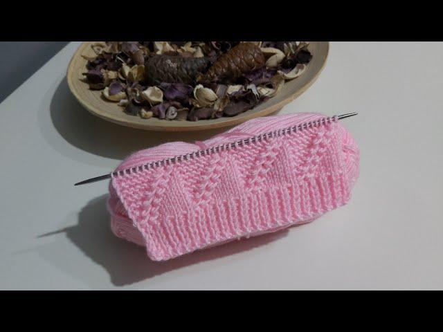 Super Easy Knitting pattern  Muhteşem güzel iki şiş örgü modeli