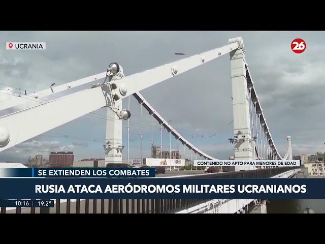 Rusia lanza ataques contra aeródromos militares en Ucrania