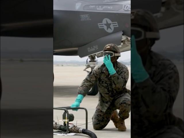 U.S. Marines: F-35B fighter jets refueling in the Republic of Korea.