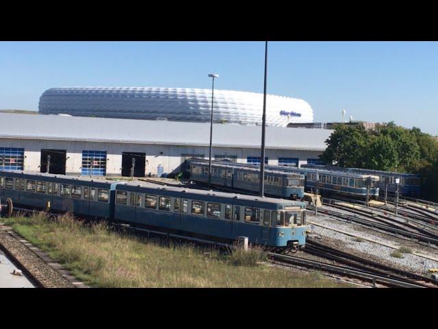 U-bahn München Typ A auf dem Betriebsgelände Fröttmaning (Zug Besonderheiten)