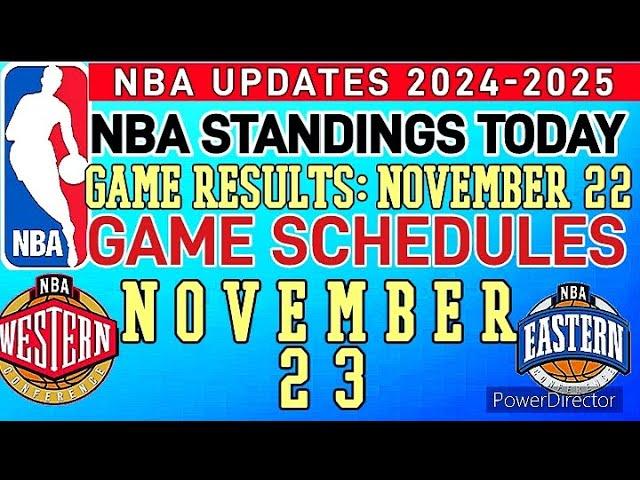 NBA Standings & Game Result Today | November 22, 2024 #nba #standings #games #results #schedule