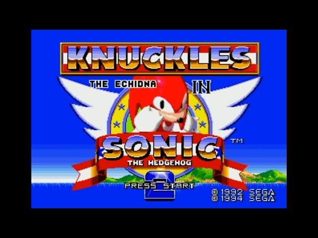 Knuckles In Sonic 2. SEGA Genesis. Walkthrough