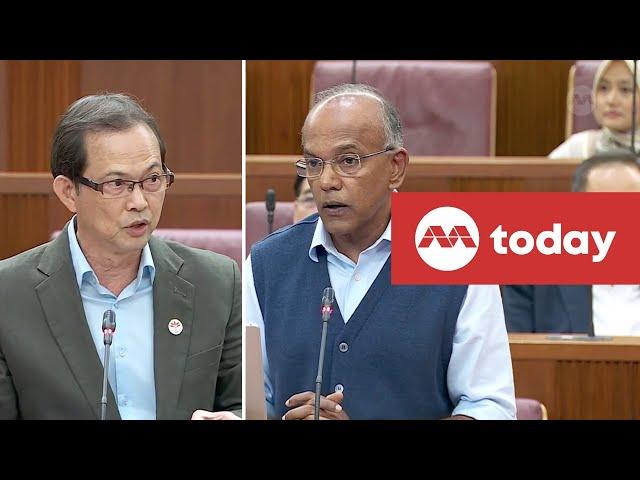 Sparks fly between Leong Mun Wai and Shanmugam