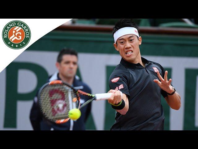 Kei Nishikori v Andrey Kuznetsov Highlights - Men's Round 2 2016 - Roland Garros
