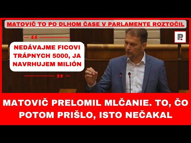 Matovič prelomil mlčanie. To, čo potom prišlo, isto nečakal