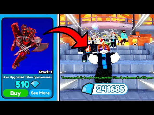 I BOUGHT NEW SPEAKERMAN FOR 510 GEMS!LUCKY TRADER - Toilet Tower Defense