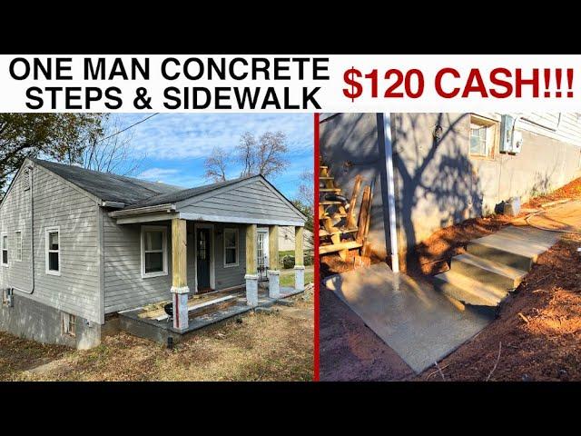 MY FIRST HOME // DIY CONCRETE STEPS & SIDEWALK // EP. 10