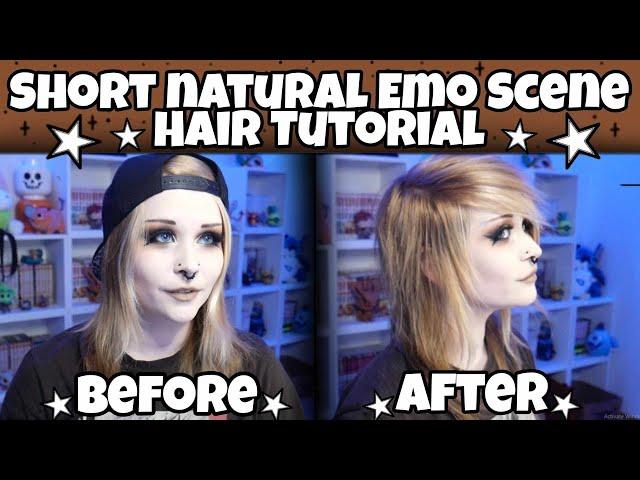 Short Natural Emo Scene Hair Tutorial