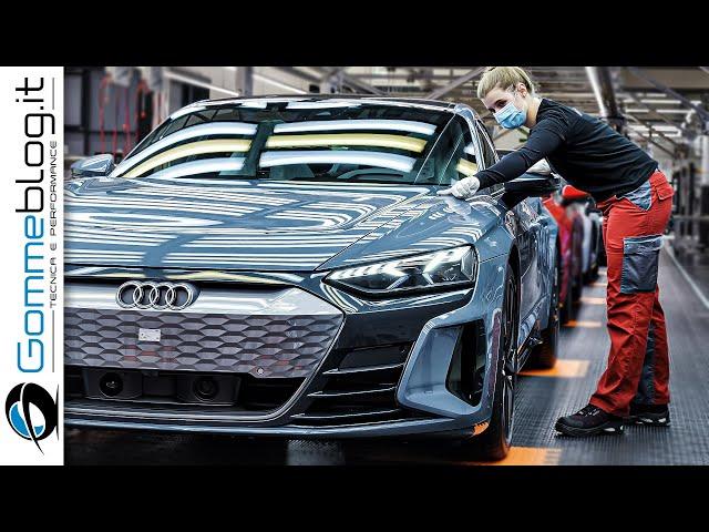 2021 Audi e-tron GT PRODUCTION ( e tron German Car Factory )