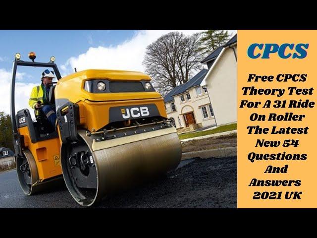 Ride On Roller Ready! Free CPCS A31 Test Prep (UK 2024): Crush 54 Q&A ️