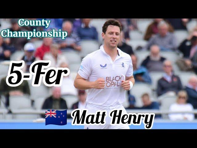 Sensational Spell from Matt Henry takes 5 Wickets vs Lancashire in County Championship 2022.