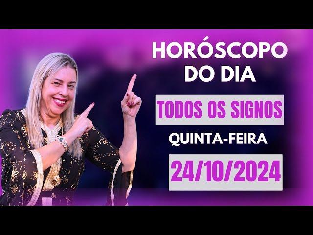 Horóscopo de hoje 24/10/24, QUINTA-FEIRA, previsão para todos os signos! amor, saúde, dinheiro..