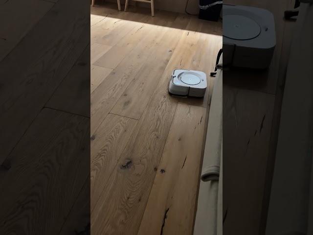 Braava M6 mop in living room #Braava#IRobot #RobotMop#CleanWithMe#asmr#cleaning#cleaningmotivation