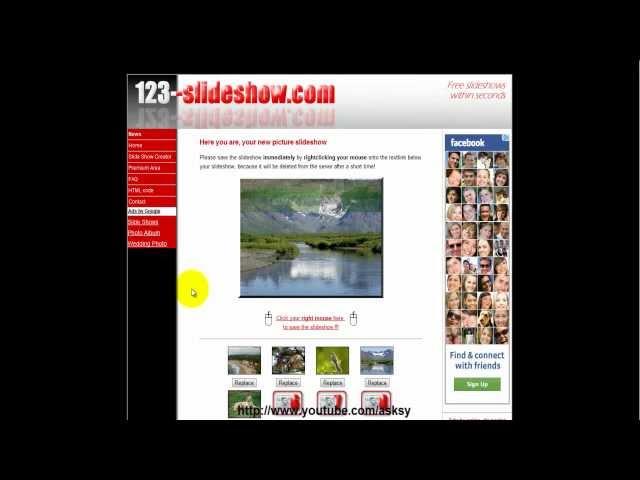 How to create a flash slideshow online - Video Tutorial