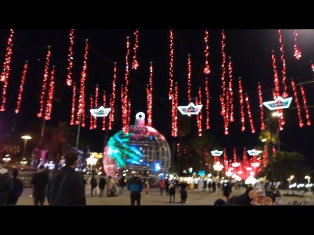 Moll De La Fusta ,Barcelona Spain/ Christmas Decoration 2021