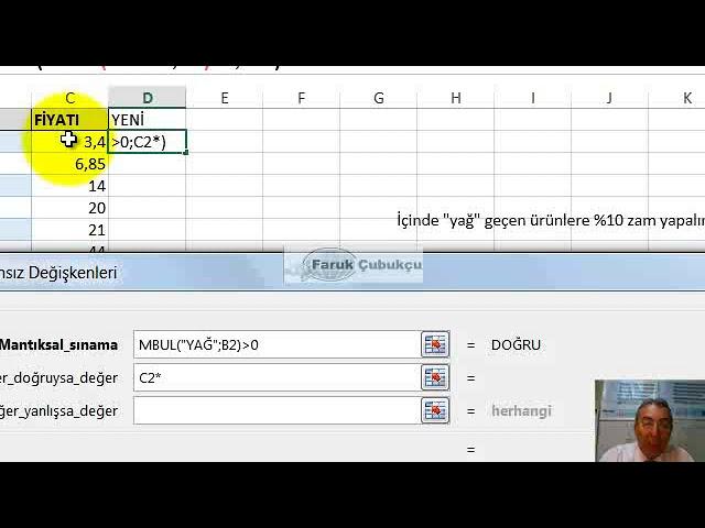 Excel MBUL (SEARCH) Fonksiyonu