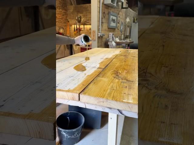 LOFT СТОЛ ИЗ СТАРЫХ ДОСОК #shots #diy #ремонт #short #tiktok #loft #дизайн #стройка #дом #дача