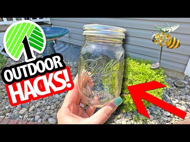 ️DIY Outdoor Patio HACKS using MASON JARS from $1 Dollar Tree